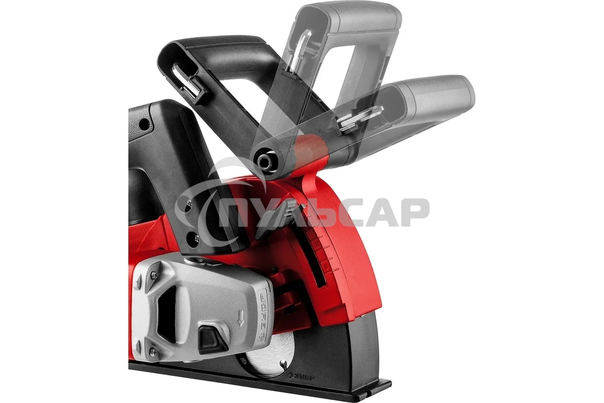 Штроборез ЗУБР ЗШ-30-1200 Тглубина паза 30 мм, 125 мм, пылезащита, подключение пылесоса,1200 Вт