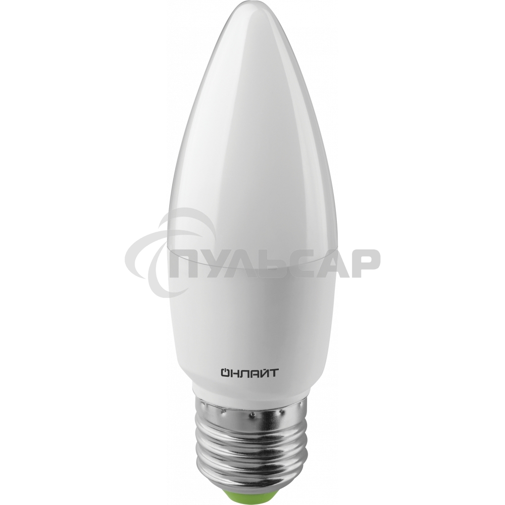 Лампа светодиодная ОНЛАЙТ 61959 OLL-C37-10-230-2.7K-E27-FR