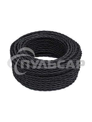 Провод ретро Bironi B1-424-73-50 2х1.5 матовый черный (уп. 50 м)