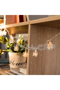 Гирлянда светод. Funray Кубики, SE-CUBE-440WW, 220В, 4м, 40LED, теплый белый, прозр шнур 3м,