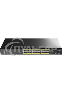 Коммутатор Cudy GS1028PS2 (L2) 24x1Gbит/с 2SFP 24PoE+ 300W неуправляемый