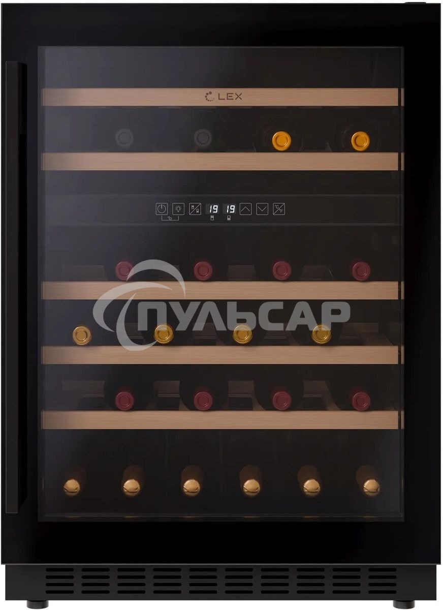 Винный шкаф LEX LWD6046BL dual zone 1-нокамерн. черный