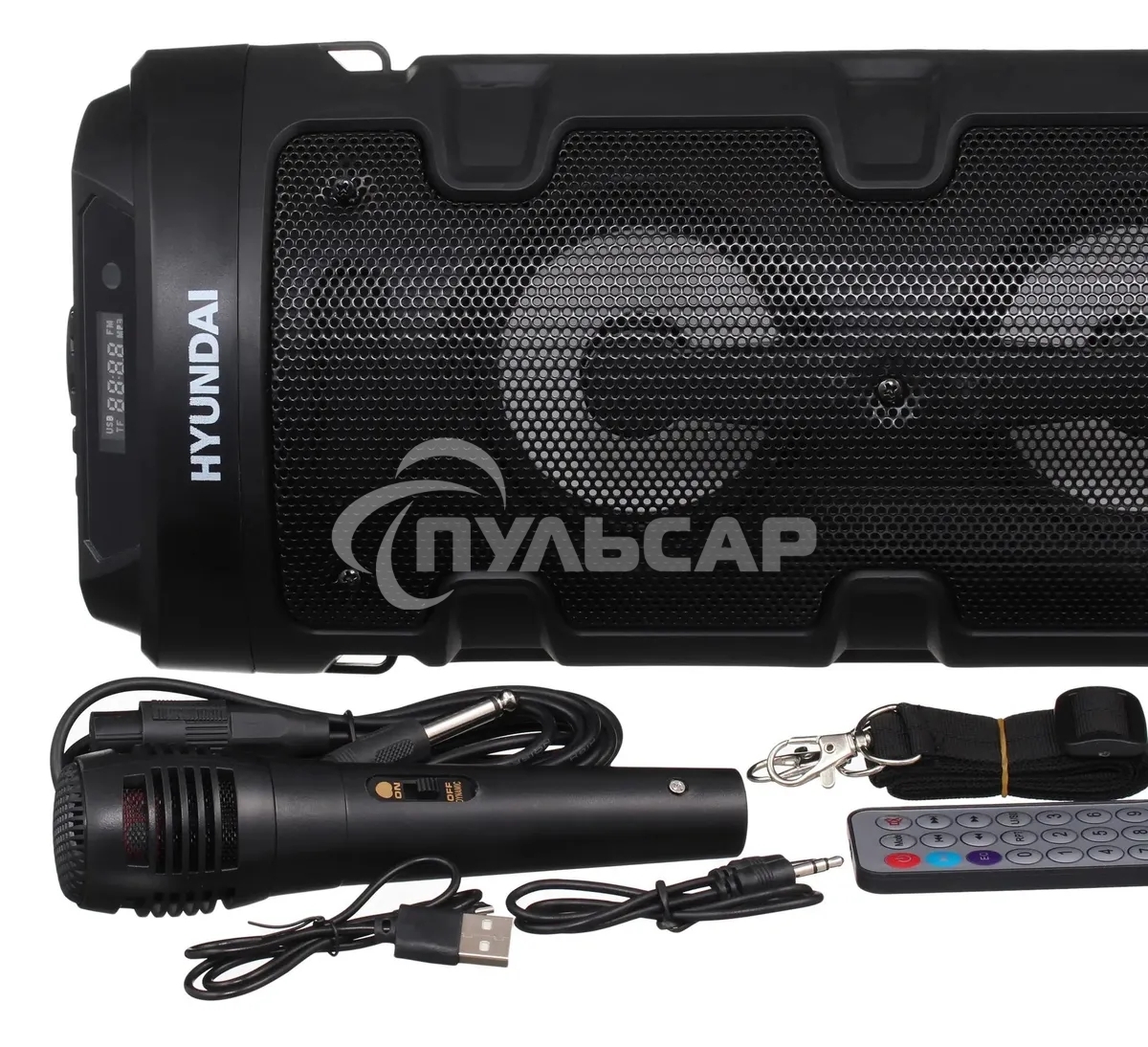 Минисистема Hyundai H-MC160 черный 50Вт/FM/USB/BT/SD/MMC