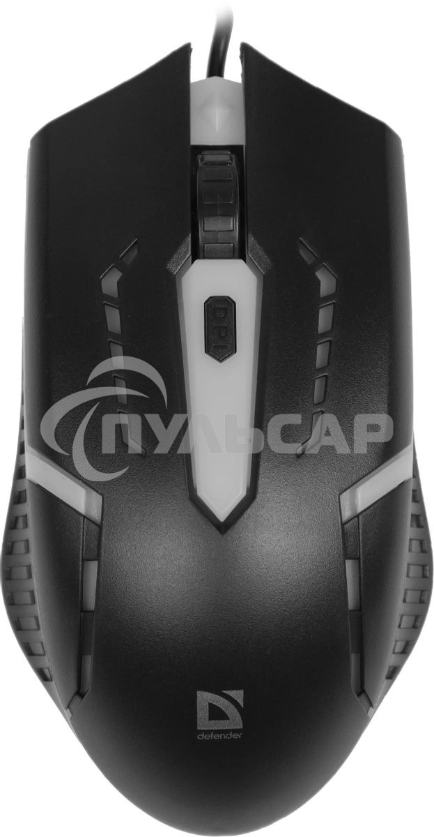Мышь проводная Defender Hit MB-601 черный, 1200 dpi, USB, кнопки - 4