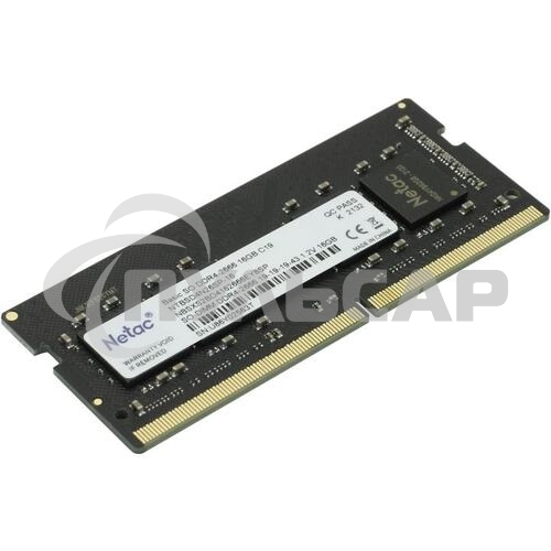 Оперативная память NETAC Basic, DDR4, 8Gb (1x8Gb), 2666MHz, CL19, SO-DIMM