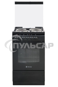 Плита электрическая De Luxe 5004.13э (кр)-001 черный, конфорок 4 шт, духовка 43 л, 50 см x 85 см x 50 см