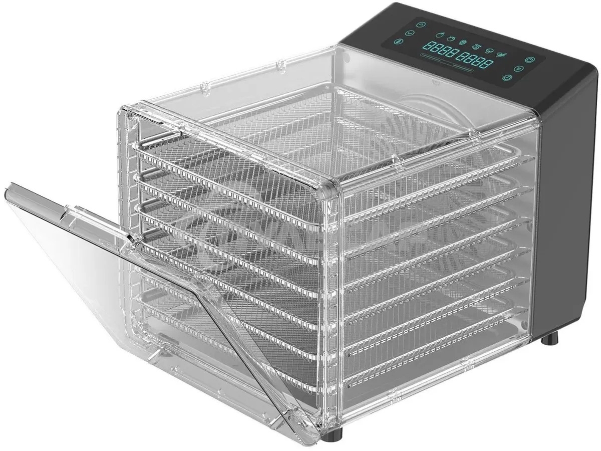 Сушка для фруктов и овощей Hyundai HYFD-8800 12под. 600Вт черный