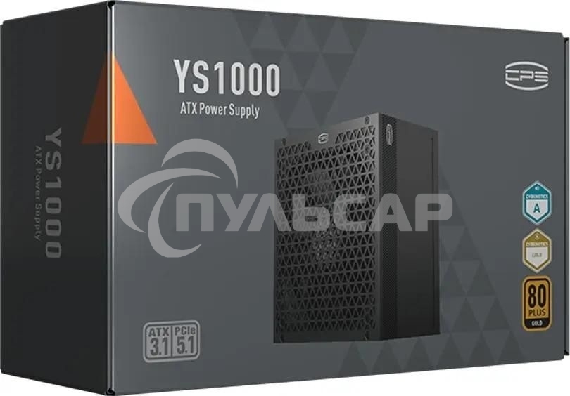 Блок питания PCCooler P5-YS1000-G1F, 1000Вт, 80 PLUS Gold, 135мм, модульный, черный