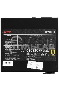 Блок питания ADATA XPG KYBER 750 (KYBER750G-BKCEU), 750Вт, 80 PLUS Gold, 120мм, черный