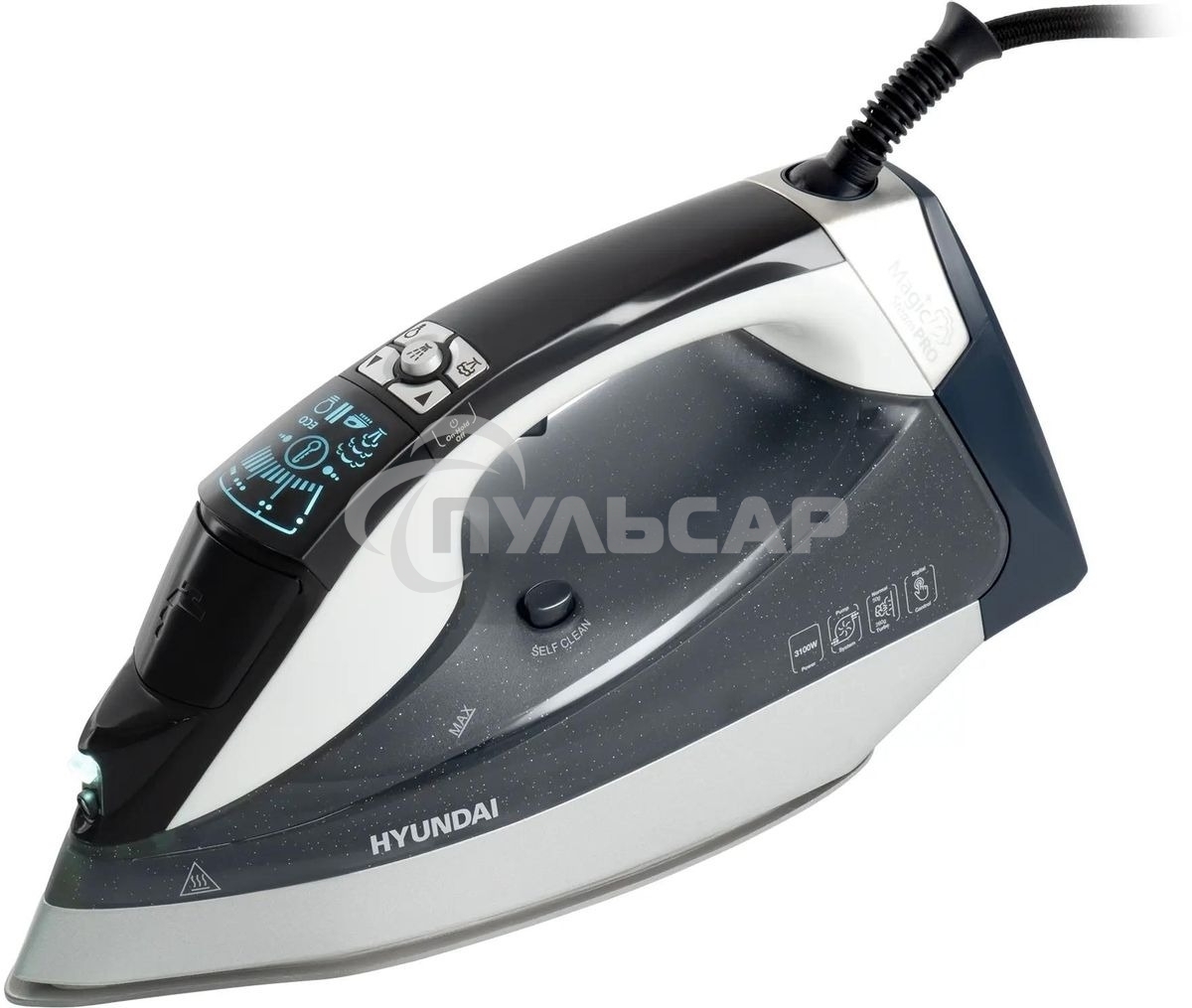 Утюг Hyundai H-SIP3100 3100Вт серый/серебристый