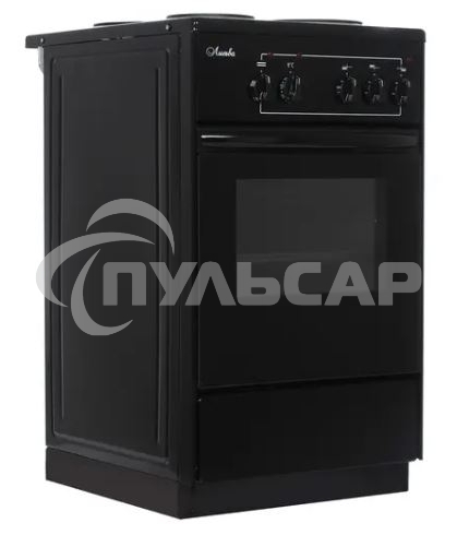 Плита электрическая Лысьва ЭП 301 СТ черный, конфорок 3 шт, духовка 57 л, 50 см x 84 см x 60 см