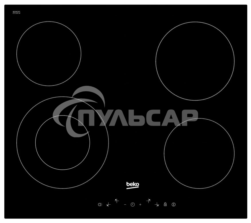 Встраиваемая электрическая варочная поверхность Beko HIC 64402 T, черный