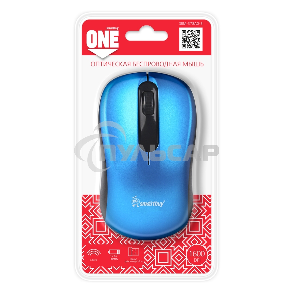 Мышь беспроводная Smartbuy ONE 378 синяя (SBM-378AG-B)