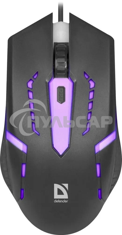 Мышь проводная Defender Hit MB-601 черный, 1200 dpi, USB, кнопки - 4