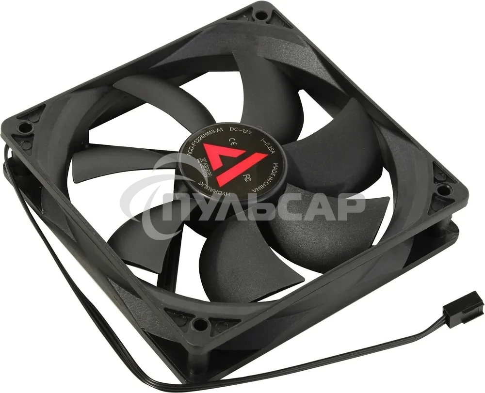 Вентилятор для корпуса Alseye ACD-F1225HM3-A черный, 120 мм, пластик, 1600 об/мин, 28 дБ, 3 pin
