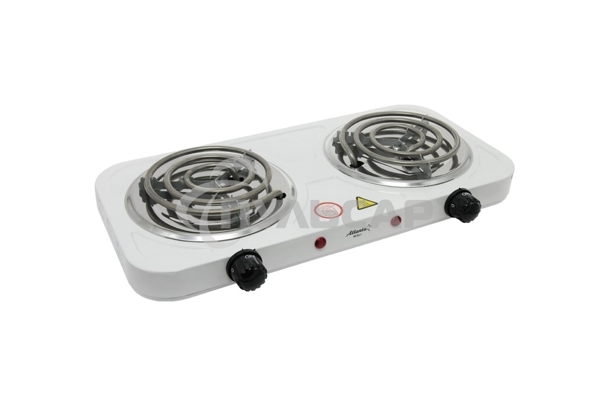 Электрическая плитка двухконфорочная Atlanta ATH-1737 белый