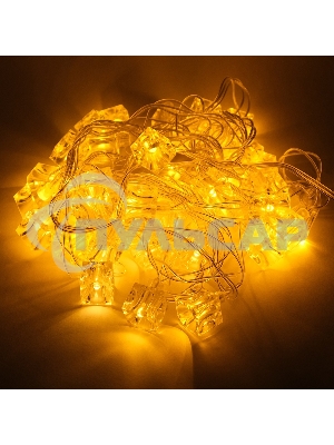 Гирлянда светод. Funray Кубики, SE-CUBE-440WW, 220В, 4м, 40LED, теплый белый, прозр шнур 3м,