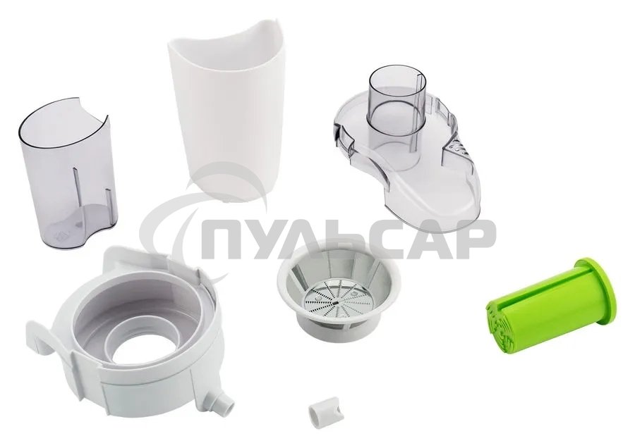 Соковыжималка центробежная Hyundai HY-JE1615 500Вт рез.сок.:400мл. белый/зеленый