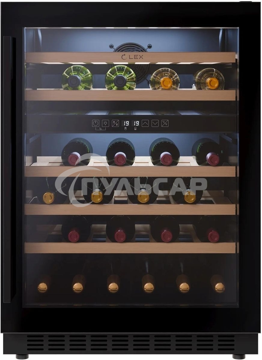 Винный шкаф LEX LWD6046BL dual zone 1-нокамерн. черный
