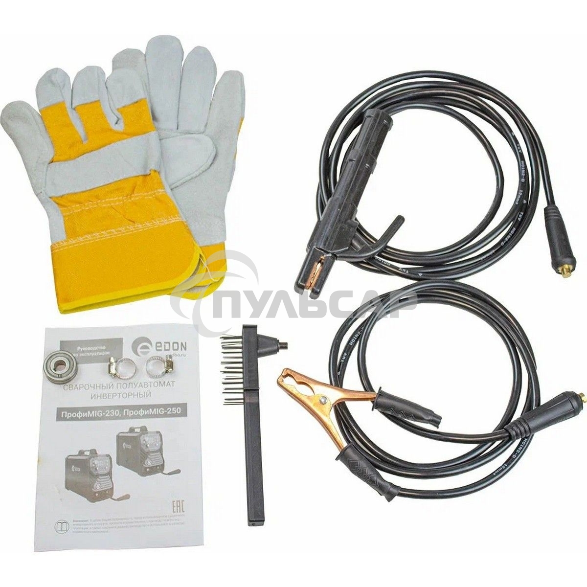 Сварочный аппарат полуавтоматический Edon ПрофиMIG-250 MIG 10,6 кВт 20-250А, MMA 13,1 кВт 20-250А, раб.цикл 60%, КПД 85%, диаметр: электроды 2-4мм, проволока 0,8-1ммMIG-MAG/NoGas/MMA/LIFT TIG/2T/4T/SYNСварка тонких металлов и нержавеющей стали.