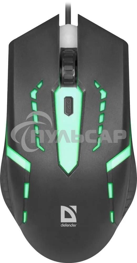 Мышь проводная Defender Hit MB-601 черный, 1200 dpi, USB, кнопки - 4