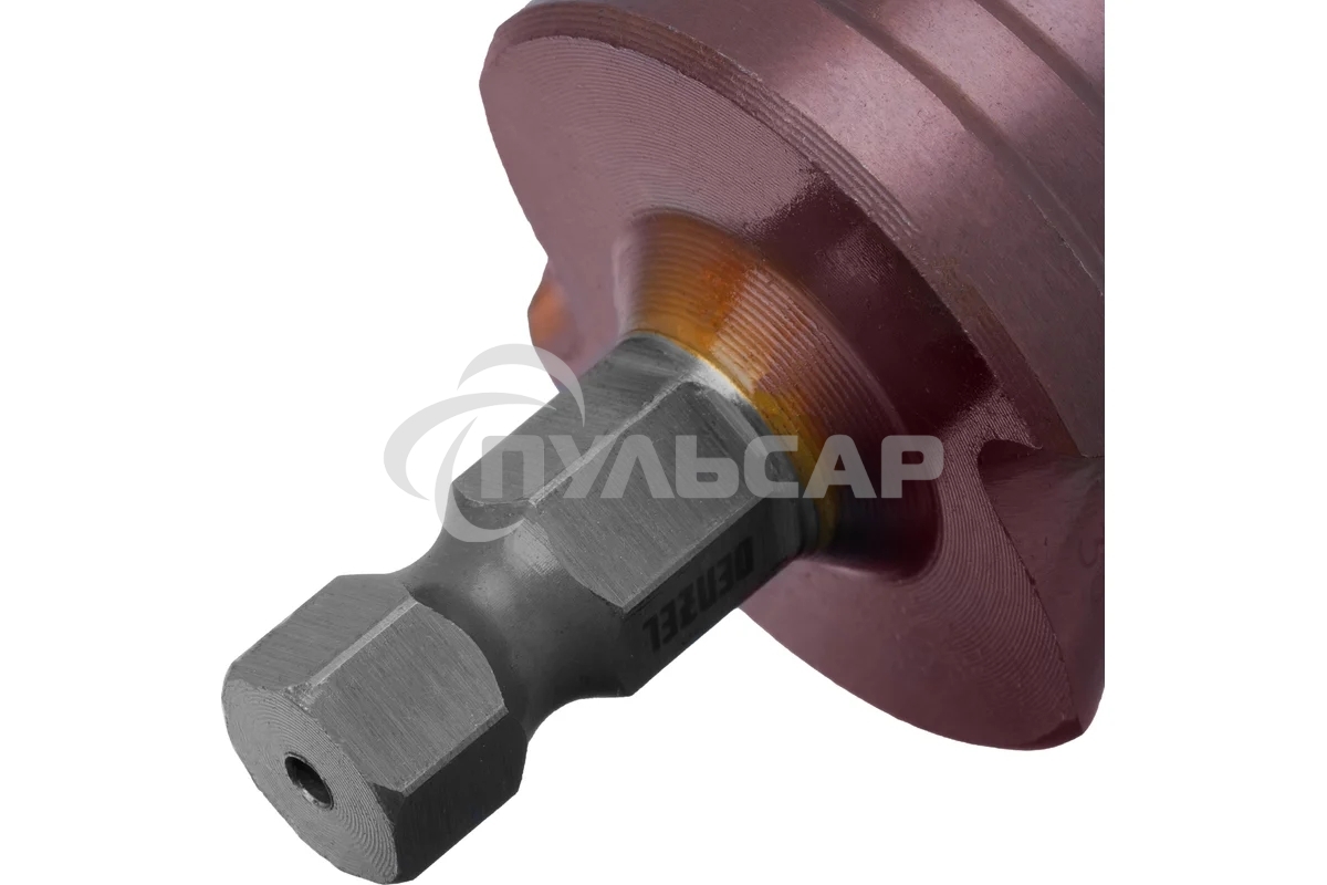 Сверло ступенчатое Denzel 9-12-15-18-21-24-27-30-33-36 мм, Р6М5К5, 6-гр. хвостовик 723615