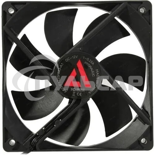 Вентилятор для корпуса Alseye ACD-F1225HM3-A черный, 120 мм, пластик, 1600 об/мин, 28 дБ, 3 pin