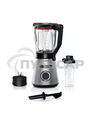 Блендер стационарный Bosch MMB6384M, 1200Вт, черный/нержавеющая сталь