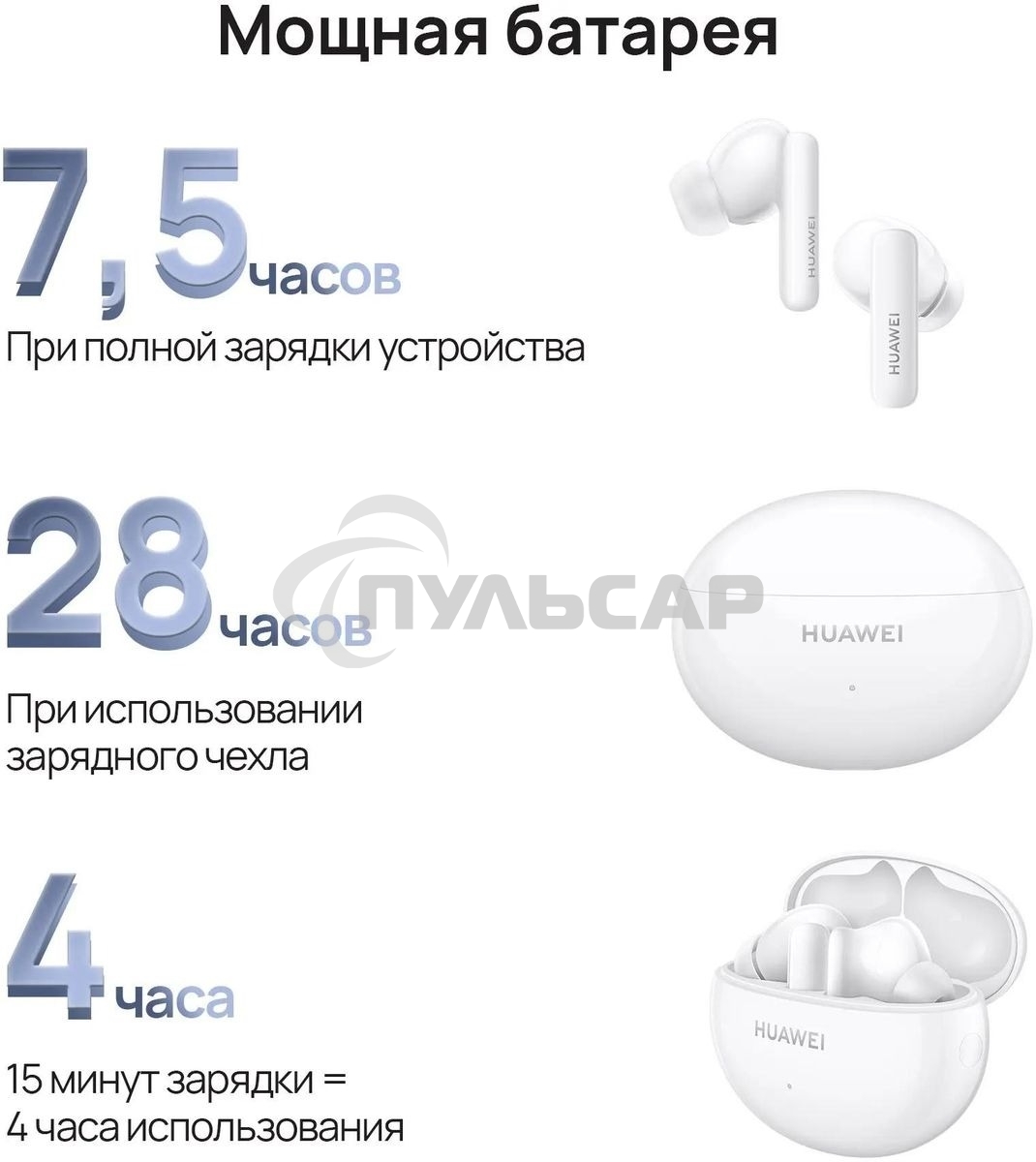 Наушники Huawei Freebuds 5i T0014 CERAMIC белый