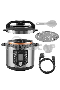 Скороварка-мультиварка электрическая Endever Vita-131, черный/стальной, мощность 1200 Вт, емкость 6л, 38 авторежимов работы, книга рецептов, 2 шт/уп.