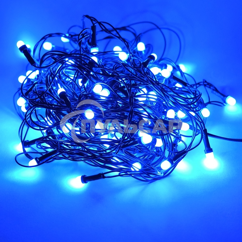 Гирлянда светод. Funray Минишарики, SE-MINI-110B, 10М, 100LED, синий, темно-зел. шн. 0,7м, контр.,