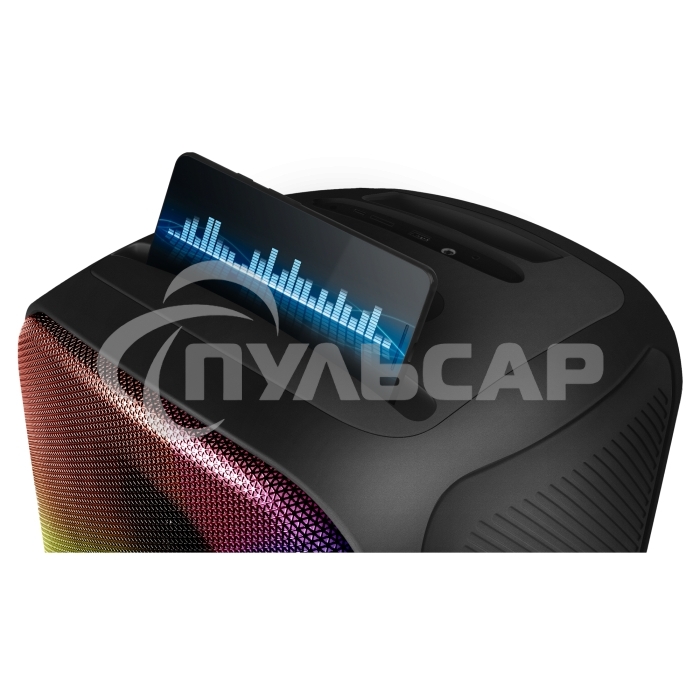 Портативная колонка SVEN PS-555, черный, 65 Вт (RMS), Bluetooth, USB, microSD, пульт