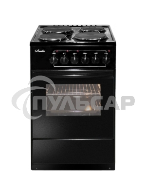 Плита электрическая Лысьва ЭП 411 черный, конфорок 4 электрических, духовка 57 л, 50 см x 84 см x 60 см