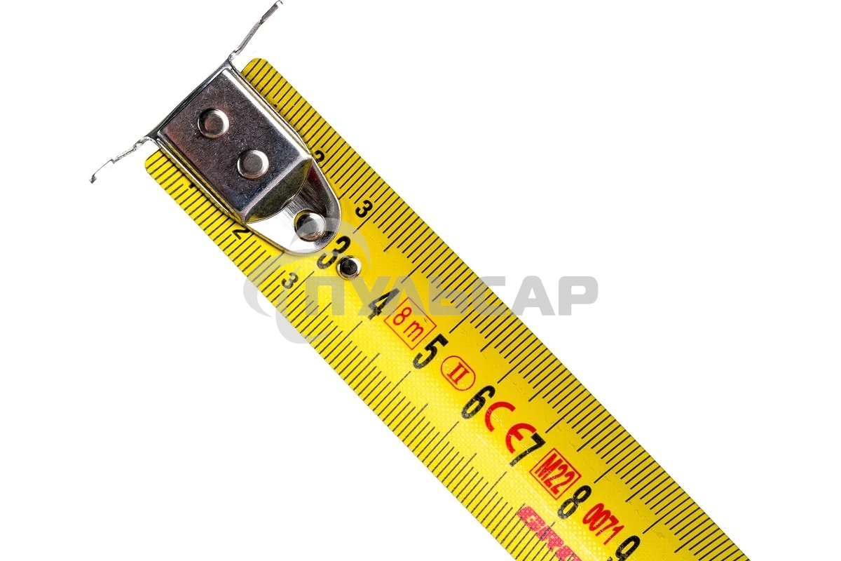 Рулетка Experte, 8 м x 27 мм, двухкомпон. корпус, магнит, двухстор. разметка, нейлон Gross