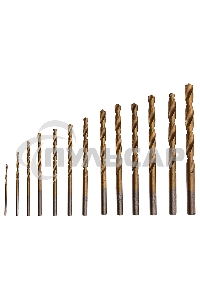 Набор нитридтитан СИБРТЕХ, сверл по металлу, 1,5-6,5мм НSS,13 шт 723867