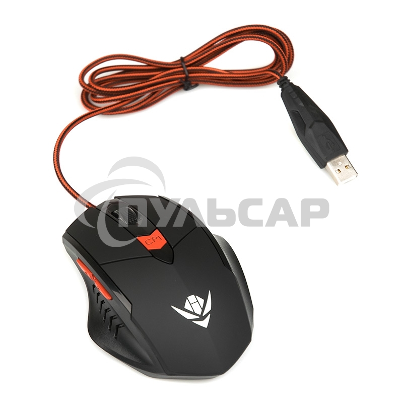 Мышь проводная Dialog MOG-11U Nakatomi Gaming - 6 кнопок + ролик, USB,черная