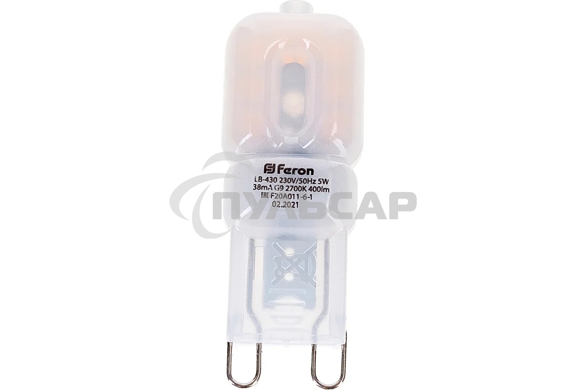 Лампа светодиодная Feron LB-430 5W 230V G9 2700K