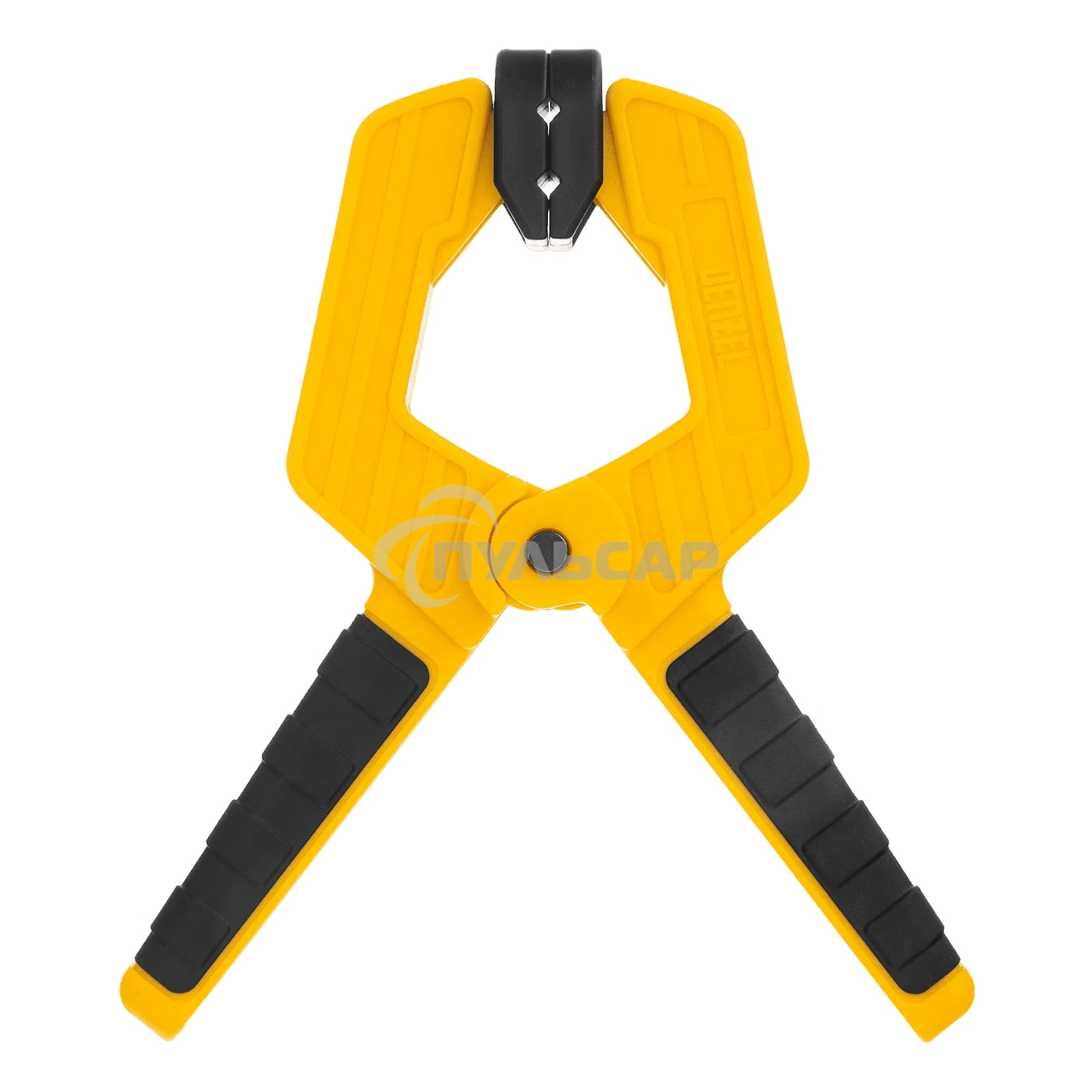 Струбцина клещеобразная Denzel усиленная 65 х 50 мм, двухкомпонентные рукоятки