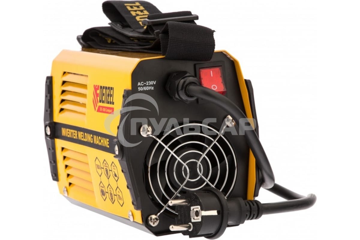 Сварочный аппарат Denzel ds-180 compact 94372 инвертор. дуговой сварки 180А пв 70%