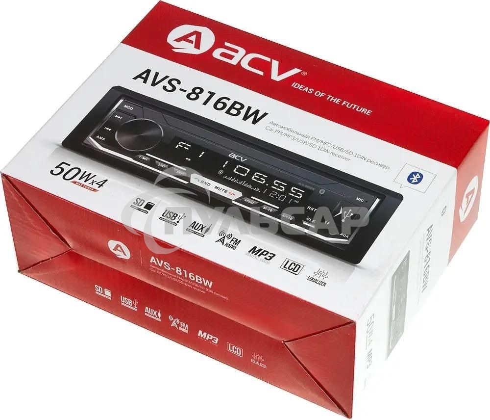 Автомагнитола ACV AVS-816BW 1DIN 4x50Вт