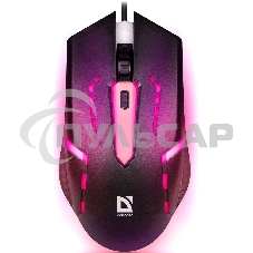 Мышь проводная Defender Hit MB-601 черный, 1200 dpi, USB, кнопки - 4