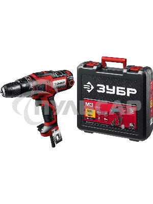 Дрель-шуруповерт ЗУБР ДШ-М3-500-2 К, Сетевая, 500 Вт, Кейс