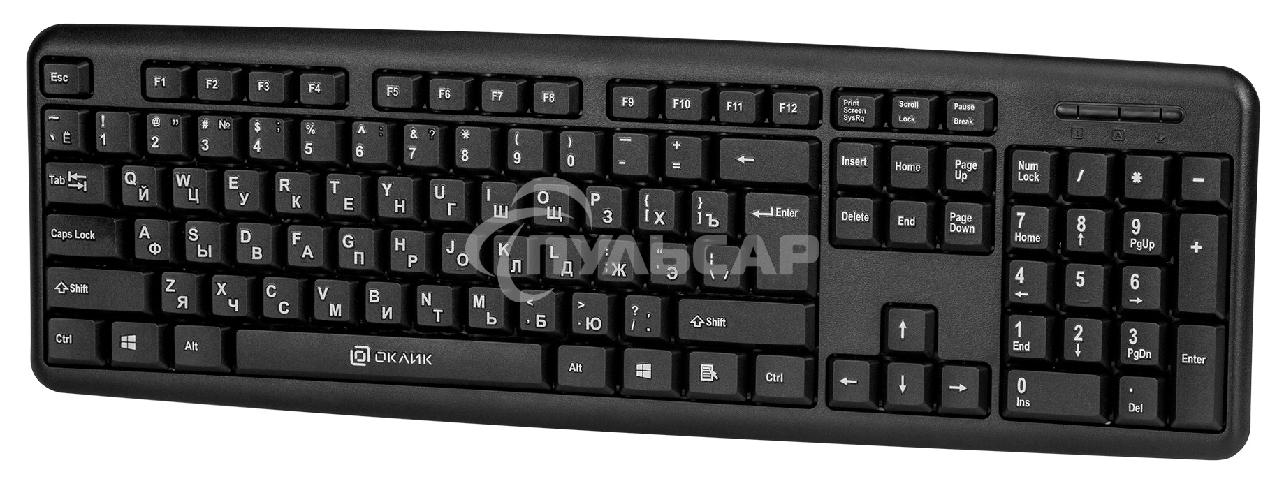 Клавиатура проводная Oklick 180M, PS/2, черный