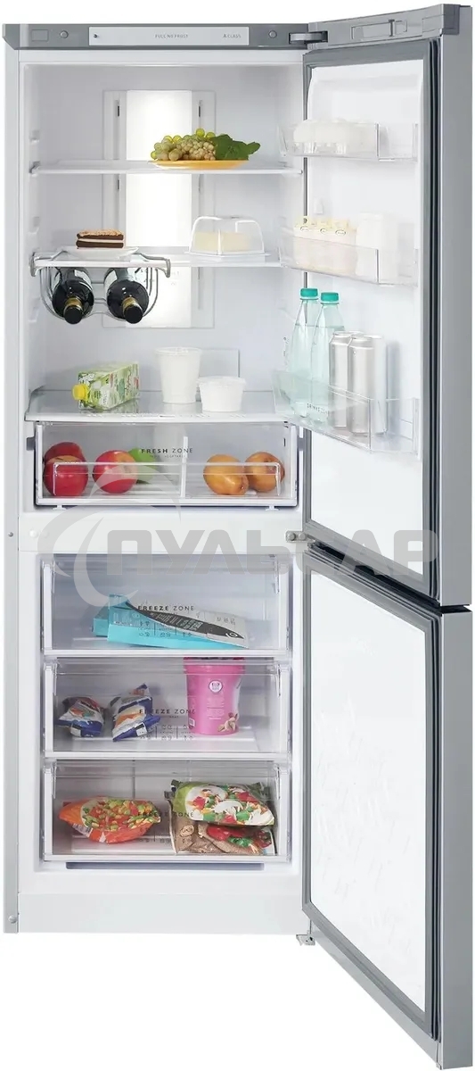 Холодильник Бирюса Б-M920NF металлик двухкамерный 210/100 л морозилка снизу, No Frost