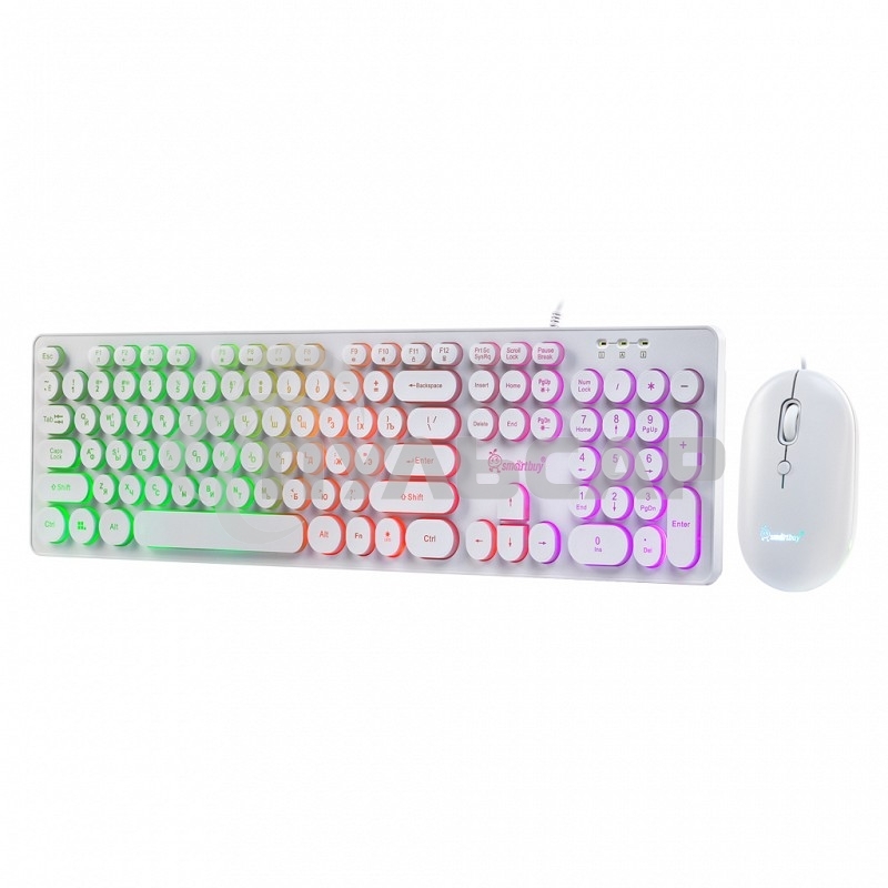 Комплект клавиатура+мышь Smartbuy (SBC-328327-W) ONE 328327 белый