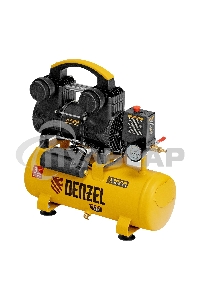 Компрессор безмасляный малошумный Denzel DLP-950/10, 950 Вт,10 л, 2850 об/мин, 170 л/мин