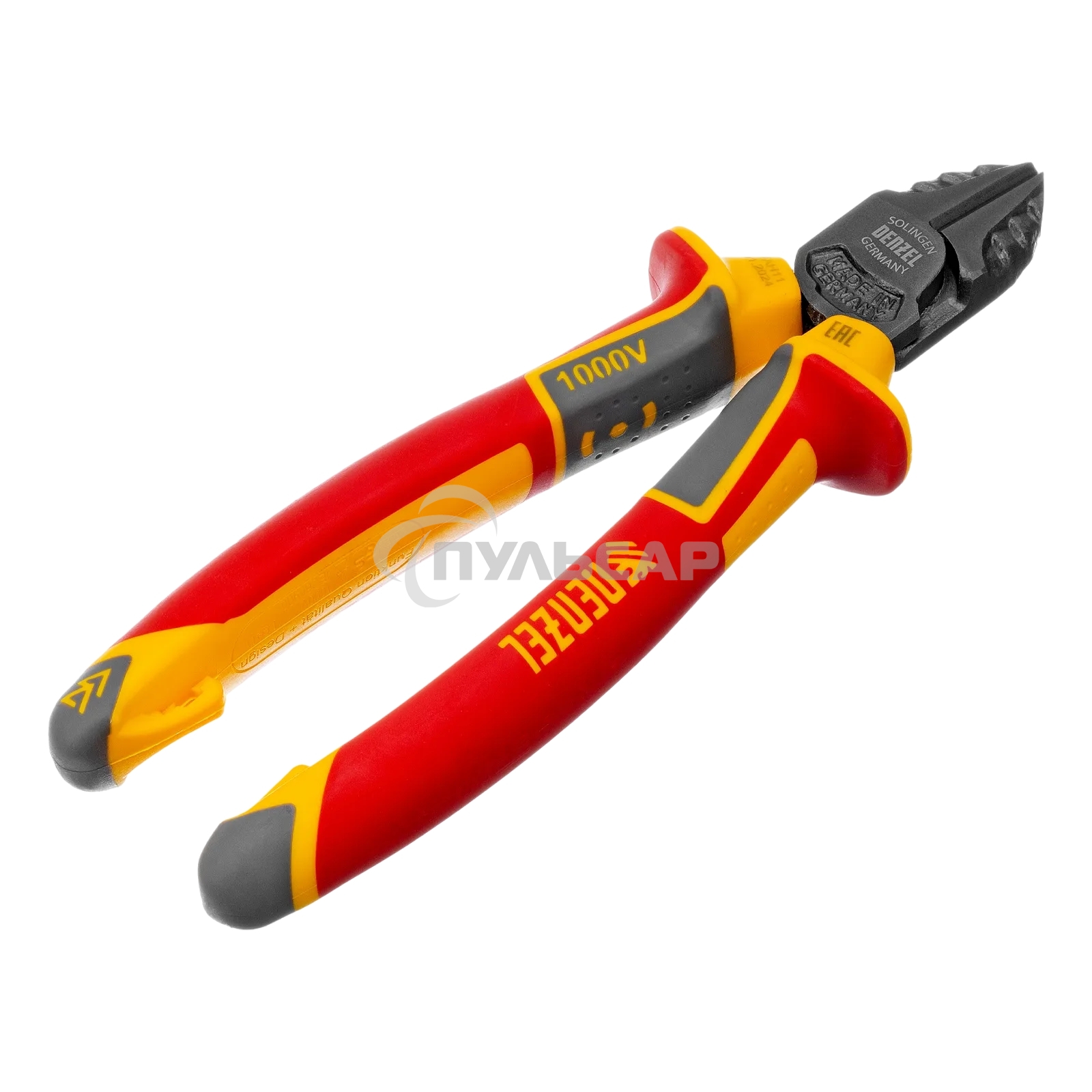 Бокорезы Denzel диэлектрические рукоятки, до 1000 В, трехкомпонентные рукоятки, 180 мм