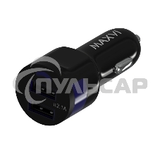 Автомобильное зарядное устройство Maxvi CCM-212 Plus M черный 2.1A