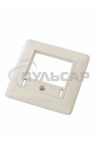 Рамка для розетки квадратная 80x80 евро белая с металл.прокладкой