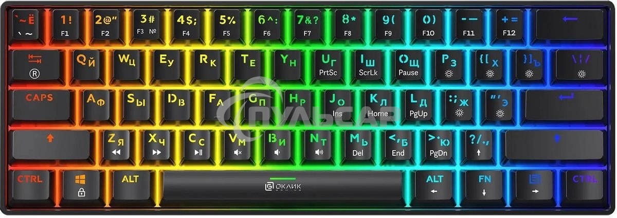 Клавиатура проводная Oklick K713X, USB, черный